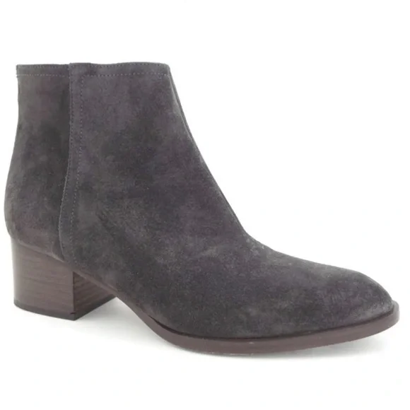 rag & bone WESLEY Suede Leather Gray Brown Ankle Boots Booties Stacked H… - Picture 9 of 14